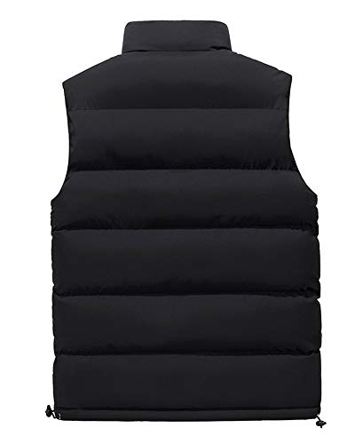 Hombre Invierno Calor Chalecos Sin Mangas De Plumas Chaquetas Acolchado Cazadoras Negro 6XL