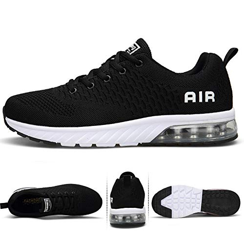 Hombre Mujer Zapatillas Deporte para Zapatillas de Ligeras Running Transpirables Cómodas Correr para Zapatos de Malla(8082-Negro/Blanco,42EU) Hombre Mujer Zapatillas Deporte para Zapatillas de Ligeras Running Transpirables Cómodas Correr para Zapatos de Malla(8082-Negro/Blanco,42EU)