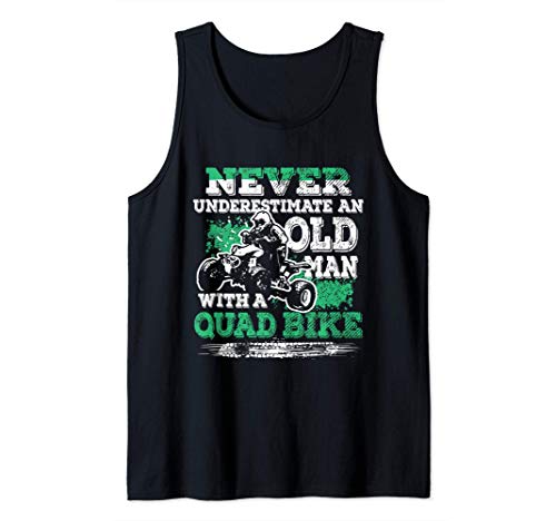 Hombre Never Underestimate An Old Man With A Quad Bike Regalo Camiseta sin Mangas