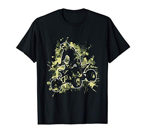 Hombre Quad Bike Camo Camouflage Jinete Del ATV Regalo Camiseta Hombre Quad Bike Camo Camouflage Jinete Del ATV Regalo Camiseta