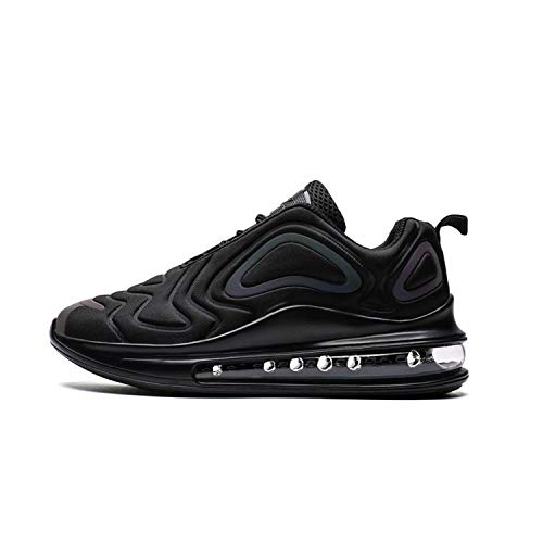 Hombre Zapatos Running Transpirables Casual Sneakers La Zapatos Gimnasio Correr Moda Running Zapatos Black EU39