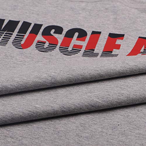 Hombres Esencial Músculo Sin Mangas Camiseta con Personal Cuello para Culturismo Camisetas sin Mangas Camisetas Algodón