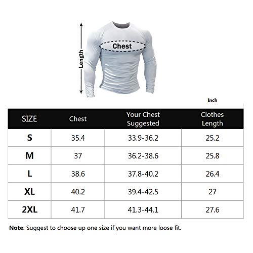 Hombres Fitness y Ejercicio Compresión Capa Base Manga Corta Camiseta Culturismo Tops de Manga Larga