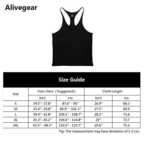 Hombres Gym Stringer Singlet Stretchy Bodybuilding Workout Tank Top Algodón Pure negro M