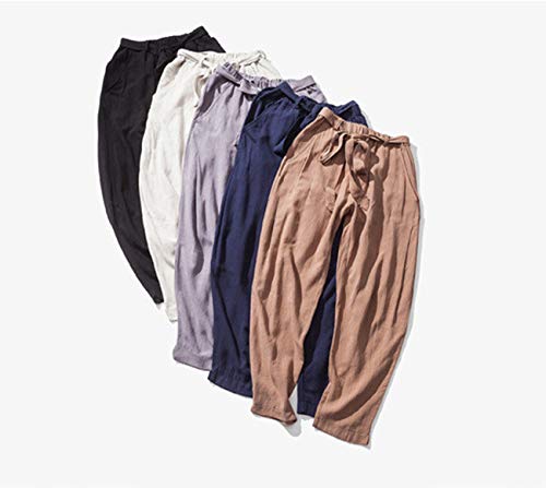 Hombres Japonés Samurai Estilo Boho Baggy Pantalones Casual Sueltos Ajuste Harem Pantalones Hombres Japonés Samurai Estilo Boho Baggy Pantalones Casual Sueltos Ajuste Harem Pantalones