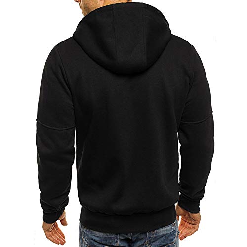 Hombres Sudadera con Capucha Casual Tops Deporte Blusa Manga Larga De Patchwork Blanca Beisbol Divertidas Camuflaje Calavera Camisas Otoño riou