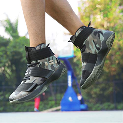Hombres Zapatillas Deportivas Profesionales de Baloncesto Zapatos de Aire Transpirable Zoom cojín de Gancho de Bucle de Zapatos de Hombre