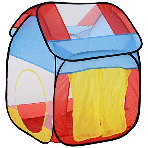 HOMCOM 3 en 1 Casa de Juegos Infantil Tienda de Campaña para Niños Mayores de 3 Años Plegable con 2 Casita Tela Túnel Ventanas de Ventilación 230x70x89 cm Multicolor