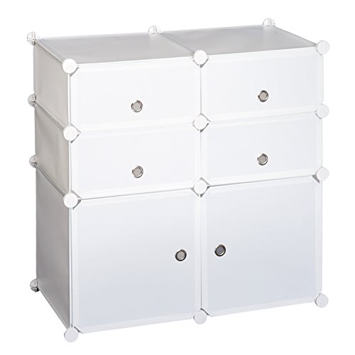 HOMCOM Armario Modular Plástico Estantería 6 Cubos Ropero Zapatero Aparador Combinado Pegatinas Adhesivas Decorativas Ropero Zapatero Combinado Mueble Organizador Ropa Zapatos Accesorios Juguetes HOMCOM Armario Modular Plástico Estantería 6 Cubos Ropero Zapatero Aparador Combinado Pegatinas Adhesivas Decorativas Ropero Zapatero Combinado Mueble Organizador Ropa Zapatos Accesorios Juguetes