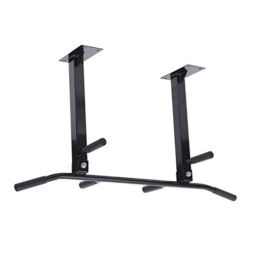 HOMCOM Barra Flexiones Montaje en Techo Chin-Up 6 Mangos Barra De Dominadas Carga Maxima 150kg HOMCOM Barra Flexiones Montaje en Techo Chin-Up 6 Mangos Barra De Dominadas Carga Maxima 150kg