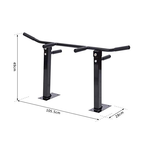 HOMCOM Barra Flexiones Montaje en Techo Chin-Up 6 Mangos Barra De Dominadas Carga Maxima 150kg HOMCOM Barra Flexiones Montaje en Techo Chin-Up 6 Mangos Barra De Dominadas Carga Maxima 150kg