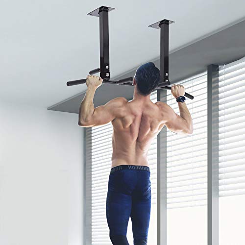 HOMCOM Barra Flexiones Montaje en Techo Chin-Up 6 Mangos Barra De Dominadas Carga Maxima 150kg HOMCOM Barra Flexiones Montaje en Techo Chin-Up 6 Mangos Barra De Dominadas Carga Maxima 150kg