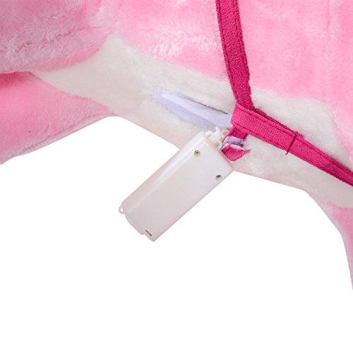 HOMCOM Caballito Balancín Bebé Balancín Peluche Caballo Madera para Niños +3 Años con Sonidos 74x28x65cm Caballito Balancin de Peluche Niños 3 años Juguete Caballo Mecedora Madera Rosa HOMCOM Caballito Balancín Bebé Balancín Peluche Caballo Madera para Niños +3 Años con Sonidos 74x28x65cm Caballito Balancin de Peluche Niños 3 años Juguete Caballo Mecedora Madera Rosa