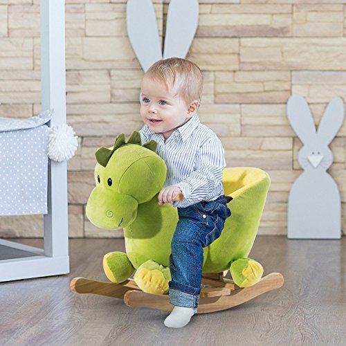 HOMCOM Caballito Balancin Dinosaurio de Peluche con Cinturon Niños +18 Meses Mecedora HOMCOM Caballito Balancin Dinosaurio de Peluche con Cinturon Niños +18 Meses Mecedora