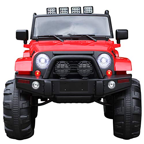 HOMCOM Coche Eléctrico Todoterreno con Mando a Distancia MP3 Luces y Sonidos Apertura de Puerta Batería 12V Control Remoto Carga 30kg para Niños +3 Años 128x78x76cm HOMCOM Coche Eléctrico Todoterreno con Mando a Distancia MP3 Luces y Sonidos Apertura de Puerta Batería 12V Control Remoto Carga 30kg para Niños +3 Años 128x78x76cm