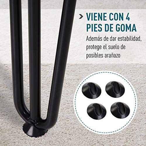 HOMCOM Conjunto de 4 Patas para Mesa de Estilo Industrial y Diseño Horquilla con Protectores Anti-arañazos de Goma 12x12x71cm Tornillos de Montaje Incluidos Negro HOMCOM Conjunto de 4 Patas para Mesa de Estilo Industrial y Diseño Horquilla con Protectores Anti-arañazos de Goma 12x12x71cm Tornillos de Montaje Incluidos Negro