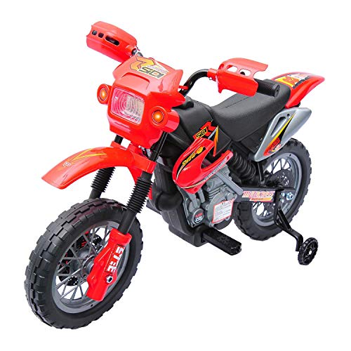 HOMCOM Moto Electrica Infantil Bateria 6V Recargable Niños 3+ Años Cargador y Ruedas Apoyo Color Rojo HOMCOM Moto Electrica Infantil Bateria 6V Recargable Niños 3+ Años Cargador y Ruedas Apoyo Color Rojo
