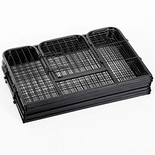 HOMCOM PawHut Parque Mascotas 8 Vallas 80x60cm Jaula Valla Corral con Puerta Entrenamiento HOMCOM PawHut Parque Mascotas 8 Vallas 80x60cm Jaula Valla Corral con Puerta Entrenamiento