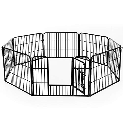 HOMCOM PawHut Parque Mascotas 8 Vallas 80x60cm Jaula Valla Corral con Puerta Entrenamiento HOMCOM PawHut Parque Mascotas 8 Vallas 80x60cm Jaula Valla Corral con Puerta Entrenamiento