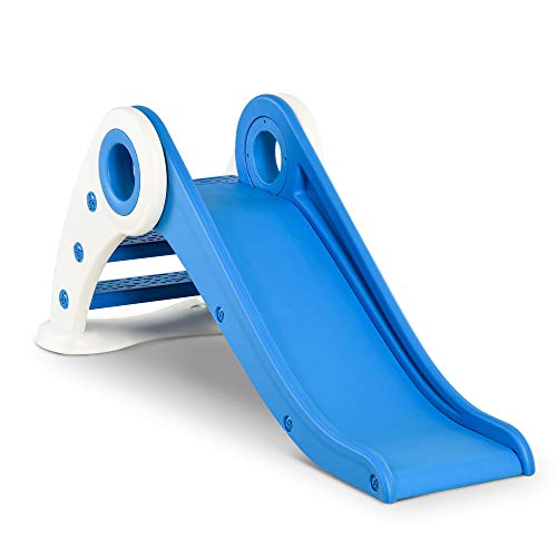 HOMCOM Tobogán Infantil para Niños de +3 Años Tobogán Ancho Plegable con Escaleras Rampa Larga para Jardín Parque Interiores 120x50x56 cm Azul HOMCOM Tobogán Infantil para Niños de +3 Años Tobogán Ancho Plegable con Escaleras Rampa Larga para Jardín Parque Interiores 120x50x56 cm Azul