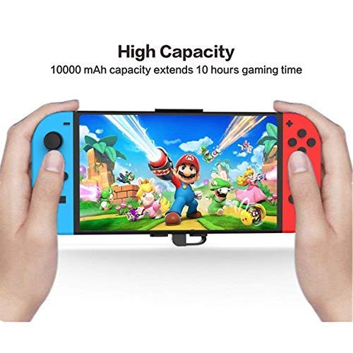 Home Care Wholesale 10000mAh Cargador Portátil de Energía del Banco - Cargador de Batería Extendida Recargable Caso - Paquete de Batería de Reserva de Viaje Compacto para Nintendo Switch