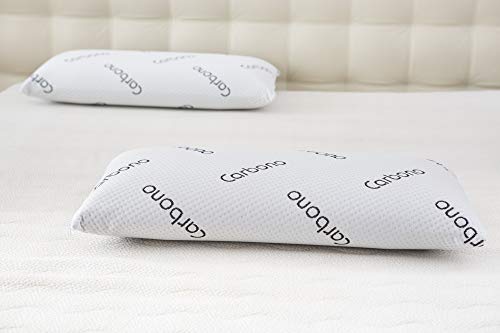 Home Heavenly® - Almohada VISCO-ELÁSTICA Carbono Activo, núcleo Perforado, ergonómica, Fabricada en España (90_x_40_cm)