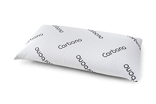 Home Heavenly® - Almohada VISCO-ELÁSTICA Carbono Activo, núcleo Perforado, ergonómica, Fabricada en España (90_x_40_cm)