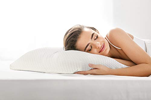 Home Heavenly® - Almohada VISCO-ELÁSTICA con Fibra de BAMBÚ, núcleo Perforado, ergonómica, Fabricada en España (75_x_40_cm)