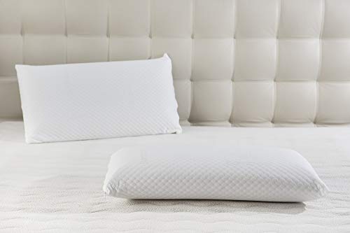 Home Heavenly® - Almohada VISCO-ELÁSTICA con Fibra de BAMBÚ, núcleo Perforado, ergonómica, Fabricada en España (75_x_40_cm)