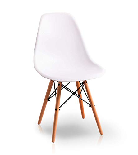 Home Heavenly®- Pack 4 sillas Comedor salón Modelo NÓRDICA, con Pata de Madera, Silla Basic en Blanco o Gris envío Desde España (Blanco) Home Heavenly®- Pack 4 sillas Comedor salón Modelo NÓRDICA, con Pata de Madera, Silla Basic en Blanco o Gris envío Desde España (Blanco)