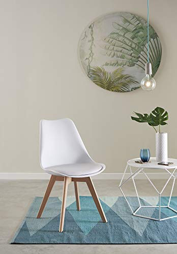 Home Heavenly® - Pack 4 sillas Comedor salón, Silla diseño nórdico con Asiento Acolchado, TULIPA en Blanco o Gris (Blanco) Home Heavenly® - Pack 4 sillas Comedor salón, Silla diseño nórdico con Asiento Acolchado, TULIPA en Blanco o Gris (Blanco)