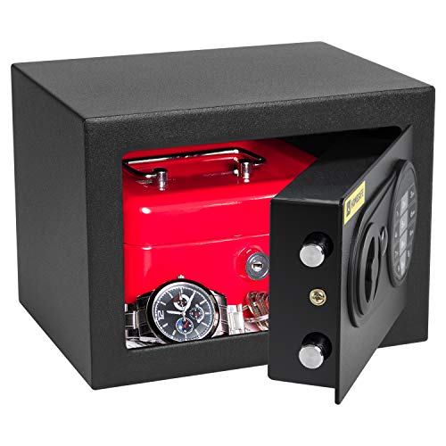 HomeSafe HV17E Caja fuerte Electrónica 17x23x17cm (HxWxD), Negro Satén de Carbón HomeSafe HV17E Caja fuerte Electrónica 17x23x17cm (HxWxD), Negro Satén de Carbón