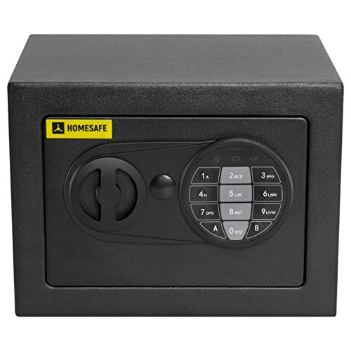 HomeSafe HV17E Caja fuerte Electrónica 17x23x17cm (HxWxD), Negro Satén de Carbón HomeSafe HV17E Caja fuerte Electrónica 17x23x17cm (HxWxD), Negro Satén de Carbón