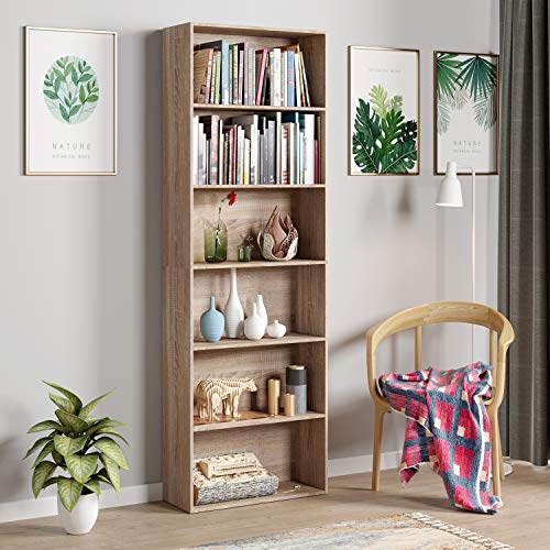 Homfa Estantería 6 Cubos Librerías para Libros CDs DVDs Estantería de Pared 60x23.5x180cm (Roble Claro) Homfa Estantería 6 Cubos Librerías para Libros CDs DVDs Estantería de Pared 60x23.5x180cm (Roble Claro)