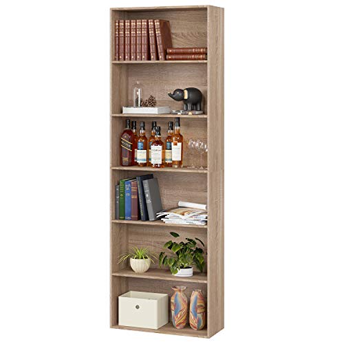 Homfa Estantería 6 Cubos Librerías para Libros CDs DVDs Estantería de Pared 60x23.5x180cm (Roble Claro) Homfa Estantería 6 Cubos Librerías para Libros CDs DVDs Estantería de Pared 60x23.5x180cm (Roble Claro)