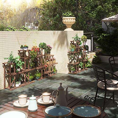 Homfa Estantería Decorativa Macetas Soporte Madera para Plantas Escalera para Flores para Exterior Interior Salón Oficina Jardín Balcón con 11 Estantes Madera 113x113x25cm Homfa Estantería Decorativa Macetas Soporte Madera para Plantas Escalera para Flores para Exterior Interior Salón Oficina Jardín Balcón con 11 Estantes Madera 113x113x25cm