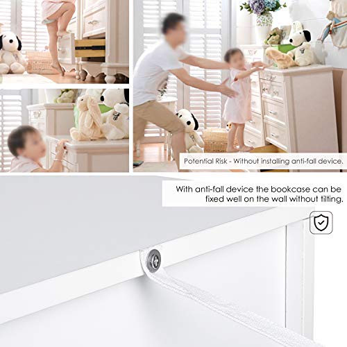 Homfa Estantería para Libros Estantería de Pared Librería con 3 Niveles para Salón Estudio Blanca 30x30x80cm Homfa Estantería para Libros Estantería de Pared Librería con 3 Niveles para Salón Estudio Blanca 30x30x80cm