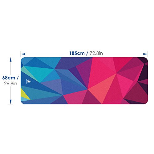 HOMFA Esterilla Yoga Antideslizante Yoga Mat 2-in-1 de Tapete y Toalla Double Capa 4.2mm de Grosor Colchoneta de yoga de Caucho Natural 185 x 67.4cm (Multicolores) HOMFA Esterilla Yoga Antideslizante Yoga Mat 2-in-1 de Tapete y Toalla Double Capa 4.2mm de Grosor Colchoneta de yoga de Caucho Natural 185 x 67.4cm (Multicolores)