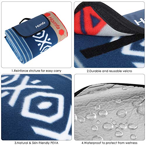 Homfa Manta de Picnic Impermeable Plegable Anti-Calor para Camping Playa Alfombra para Suelo Playa Jardín Parque de Franela para 4-8 Personas 200 x 200 x 0.2cm Homfa Manta de Picnic Impermeable Plegable Anti-Calor para Camping Playa Alfombra para Suelo Playa Jardín Parque de Franela para 4-8 Personas 200 x 200 x 0.2cm