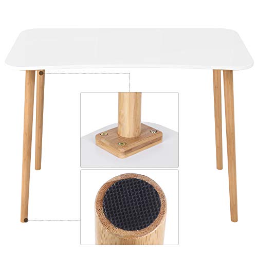 Homfa Mesa de Escritorio Mesa para Ordenador Escritorio para Estudio Oficina Dormitorio Blanco 100x50x75cm