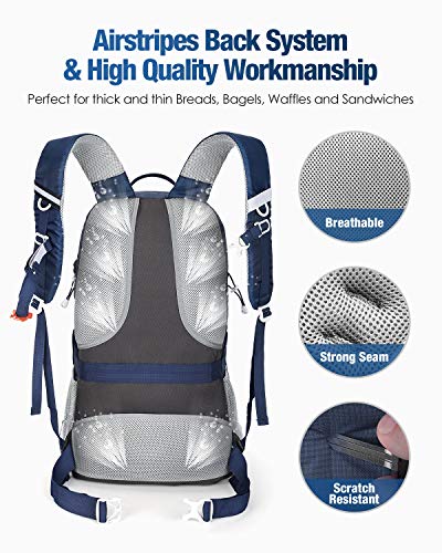 HOMIEE Mochila 45L, Mochila de Senderismo Impermeable, Tira Reflectante para Hombres Mujeres, Adecuada para Caminatas, excursiones, Macutos de Senderismo, Acampada, Estilo único Impermeable (Azúl)