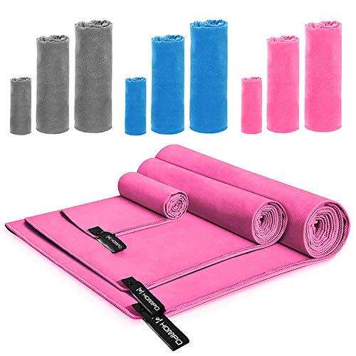 HOMPO Toalla de Microfibra - Secado rápido, Ligera, Absorbente, Suave y grante Yoga, Fitness, Playa, Gimnasio HOMPO Toalla de Microfibra - Secado rápido, Ligera, Absorbente, Suave y grante Yoga, Fitness, Playa, Gimnasio