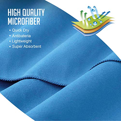 HOMPO Toalla de Microfibra - Secado rápido, Ligera, Absorbente, Suave y grante Yoga, Fitness, Playa, Gimnasio HOMPO Toalla de Microfibra - Secado rápido, Ligera, Absorbente, Suave y grante Yoga, Fitness, Playa, Gimnasio