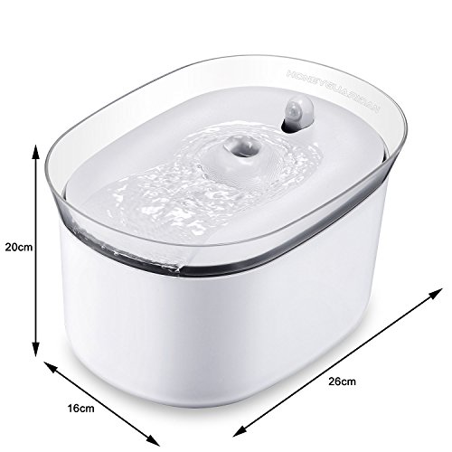 HoneyGuaridan W25 dispensador Silencia Fuente de Agua Automática Inteligente con Sensor de Infrarrojos,bebederos Mascotas,Fuentes para Perros y Gatos - Pack de 2 Filtros de Carbón HoneyGuaridan W25 dispensador Silencia Fuente de Agua Automática Inteligente con Sensor de Infrarrojos,bebederos Mascotas,Fuentes para Perros y Gatos - Pack de 2 Filtros de Carbón