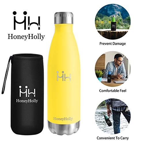 HoneyHolly Botella de Agua Acero Inoxidable 350/500/650/750ml, Aislamiento de Vacío de Doble Pared, Botellas de Frío/Caliente, sin bpa Botella Reutilizable para niños Sport Gimnasio Trekking Bicicleta HoneyHolly Botella de Agua Acero Inoxidable 350/500/650/750ml, Aislamiento de Vacío de Doble Pared, Botellas de Frío/Caliente, sin bpa Botella Reutilizable para niños Sport Gimnasio Trekking Bicicleta