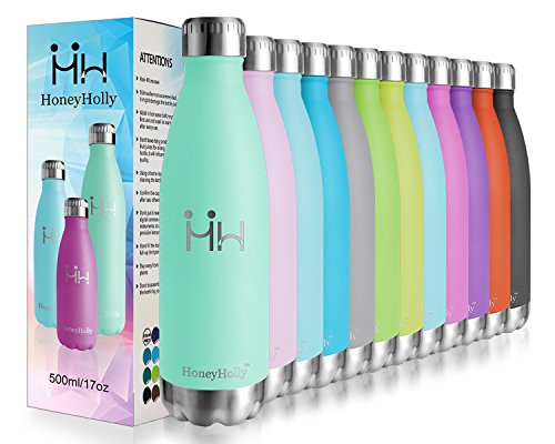 HoneyHolly Botella de Agua Acero Inoxidable 350/500/650/750ml, Aislamiento de Vacío de Doble Pared, Botellas de Frío/Caliente, sin bpa Botella Reutilizable para niños Sport Gimnasio Trekking Bicicleta HoneyHolly Botella de Agua Acero Inoxidable 350/500/650/750ml, Aislamiento de Vacío de Doble Pared, Botellas de Frío/Caliente, sin bpa Botella Reutilizable para niños Sport Gimnasio Trekking Bicicleta