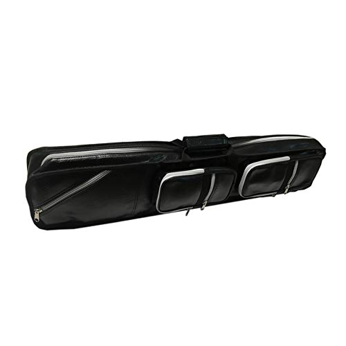 Honfam Funda para taco de billar con capacidad para 4 culatas y 8 ejes, color negro