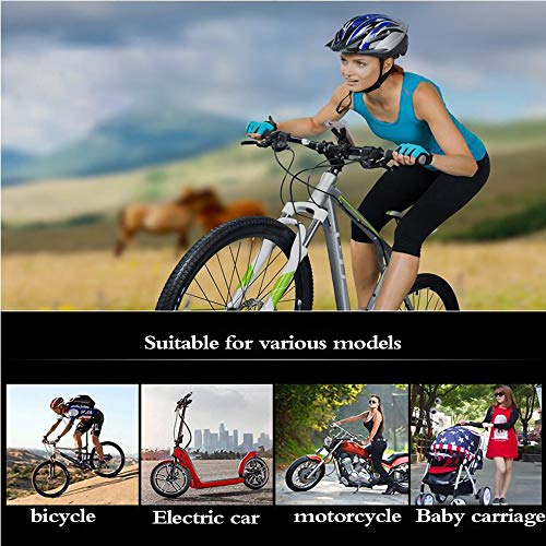 HONGFAN Soporte Giratorio para Teléfono Móvil De Bicicleta De 360 ​​°, Montaje De Portabicicletas Universal para Bicicleta Eléctrica De Montaña Negro + Blanco