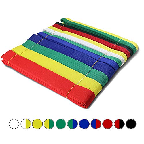 HongH Cinturones de Taekwondo para Adultos, de algodón, para Artes Marciales, Uniforme, Judo Karate TKD Jujitsu BJJ Aikido Kempo - Azul - Small HongH Cinturones de Taekwondo para Adultos, de algodón, para Artes Marciales, Uniforme, Judo Karate TKD Jujitsu BJJ Aikido Kempo - Azul - Small