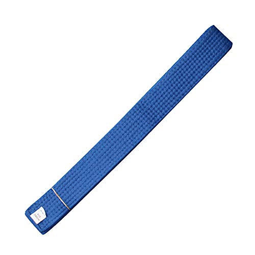 HongH Cinturones de Taekwondo para Adultos, de algodón, para Artes Marciales, Uniforme, Judo Karate TKD Jujitsu BJJ Aikido Kempo - Azul - Small